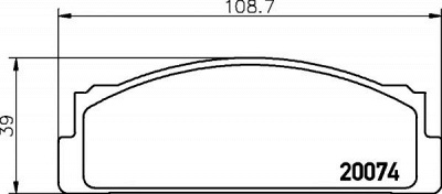 HELLA PAGID 8db355007101 -  Комплект тормозных колодок, дисковый тормоз